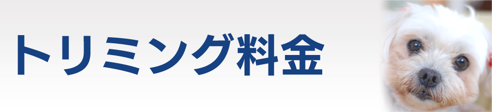 トリミング料金